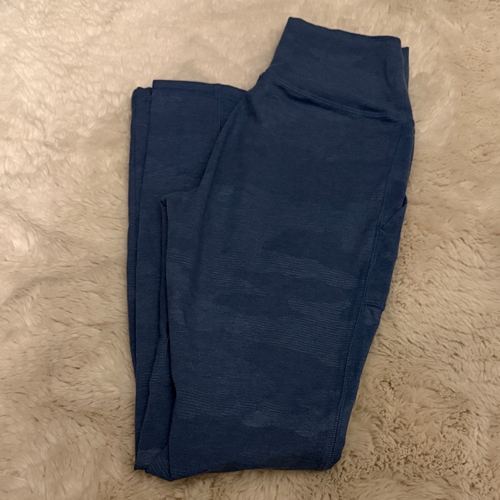 Blue High-Waisted Leggings